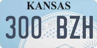 KS license plate 300BZH
