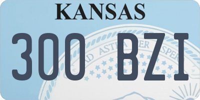 KS license plate 300BZI