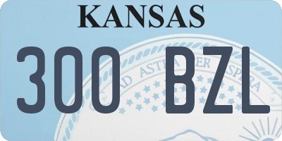 KS license plate 300BZL