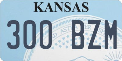 KS license plate 300BZM