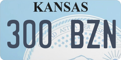KS license plate 300BZN