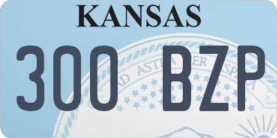 KS license plate 300BZP