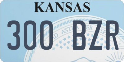 KS license plate 300BZR