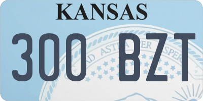 KS license plate 300BZT
