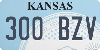 KS license plate 300BZV
