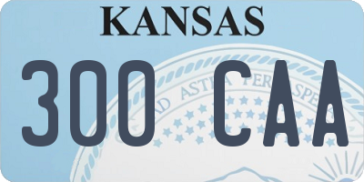 KS license plate 300CAA