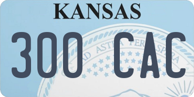 KS license plate 300CAC