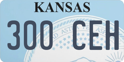 KS license plate 300CEH
