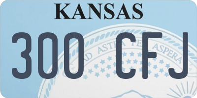 KS license plate 300CFJ