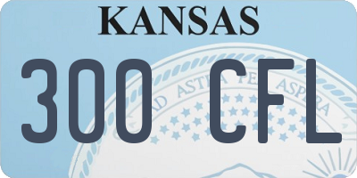 KS license plate 300CFL