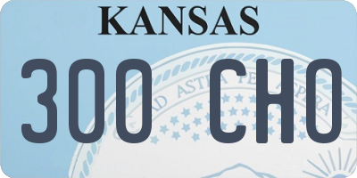 KS license plate 300CHO