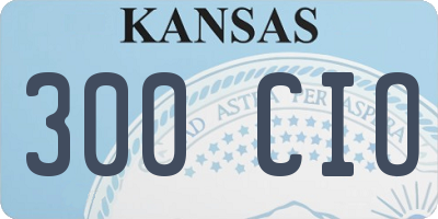 KS license plate 300CIO