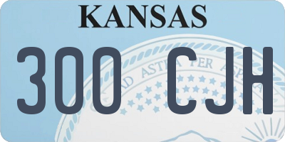 KS license plate 300CJH