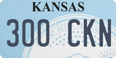 KS license plate 300CKN