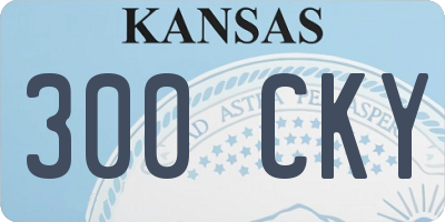 KS license plate 300CKY