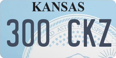 KS license plate 300CKZ
