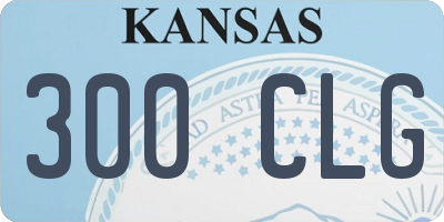 KS license plate 300CLG