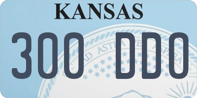KS license plate 300DDO