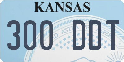 KS license plate 300DDT
