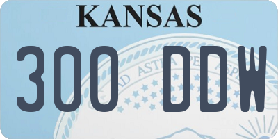 KS license plate 300DDW
