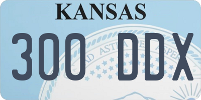 KS license plate 300DDX
