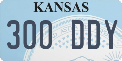 KS license plate 300DDY