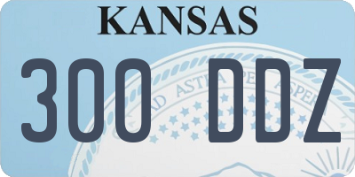 KS license plate 300DDZ