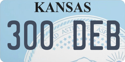 KS license plate 300DEB