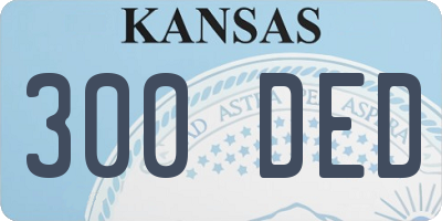 KS license plate 300DED