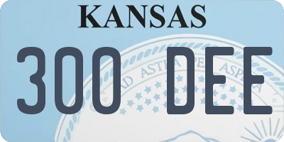 KS license plate 300DEE