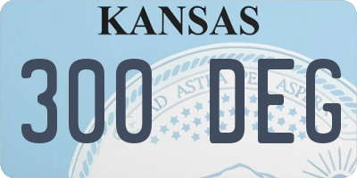 KS license plate 300DEG