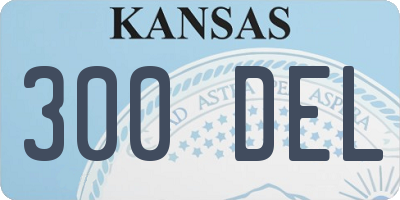 KS license plate 300DEL