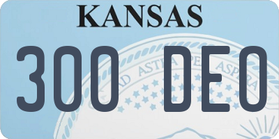 KS license plate 300DEO