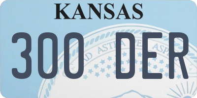 KS license plate 300DER