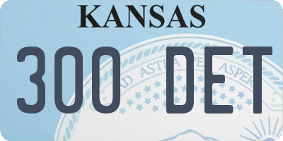 KS license plate 300DET