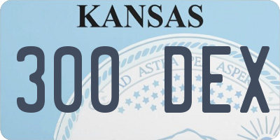 KS license plate 300DEX