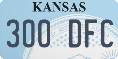 KS license plate 300DFC