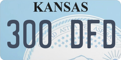 KS license plate 300DFD
