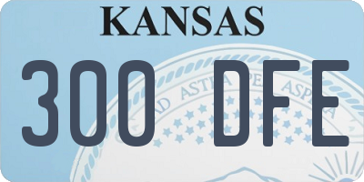 KS license plate 300DFE