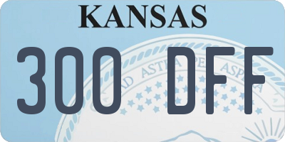 KS license plate 300DFF
