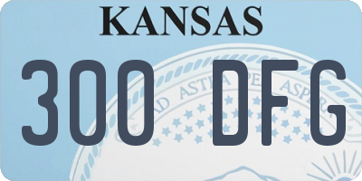 KS license plate 300DFG