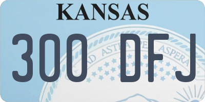 KS license plate 300DFJ