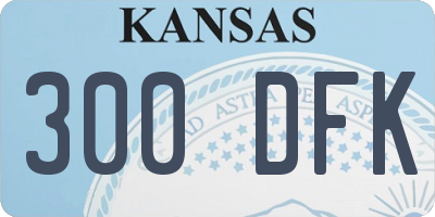 KS license plate 300DFK