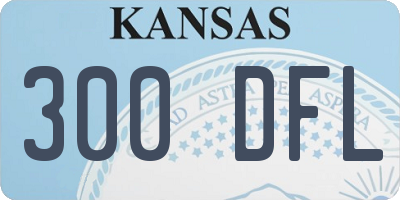 KS license plate 300DFL