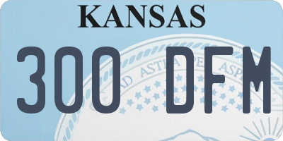 KS license plate 300DFM
