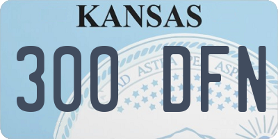 KS license plate 300DFN