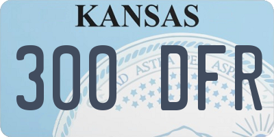 KS license plate 300DFR