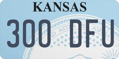 KS license plate 300DFU