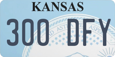 KS license plate 300DFY