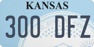 KS license plate 300DFZ